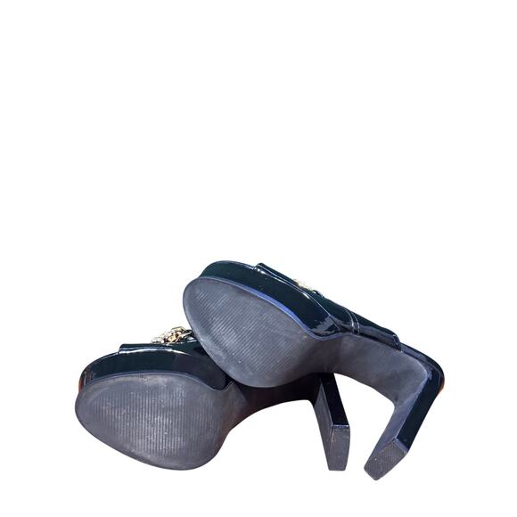 Black platform patent leather heel by Treve size 9 - Picture 4 of 8